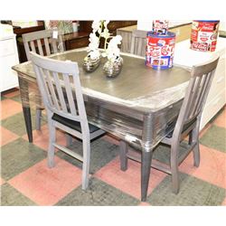 NEW GREY KITCHEN TABLE WITH 4 SIDECHAIRS