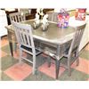 Image 1 : NEW GREY KITCHEN TABLE WITH 4 SIDECHAIRS