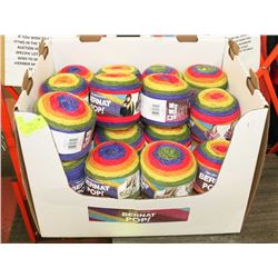 LOT OF 17 BERNAT POP FULL SPECTRUM 140G YARN
