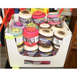 LOT OF 23  BERNAT POP ASSORTED COLORS  140G YARN