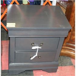 NEW 2 DRAWER NIGHT STAND ON CHOICE-GREY