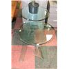 Image 1 : PAIR OF ROUND ALL GLASS END TABLES