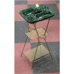 VINTAGE ASHTRAY STAND/MAGAZINE RACK.