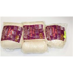 LOT OF 3 CREAM 1LB BAGS  OF 100% ACRYLIC