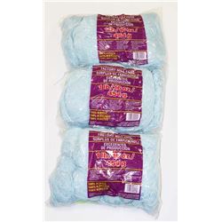 LOT OF 3 LIGHT BLUE  1 LB BAGS OF