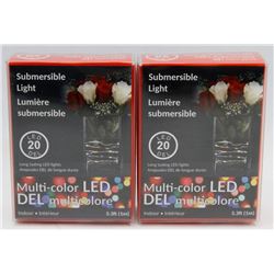 NEW! LOT OF 2 MULTI-COLOR LED SUBMERSIBLE LIGHT
