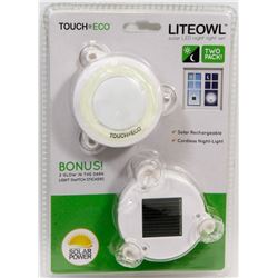 NEW!  LITEOWL  SOLAR LED NIGHT LIGHT SET