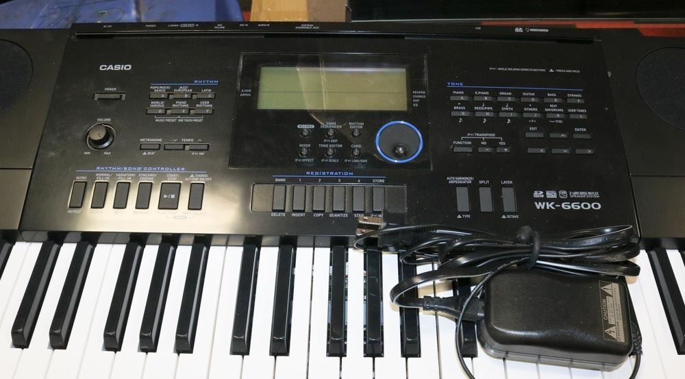CASIO WK6600 KEYBOARD WITH STAND AND STOOL