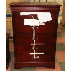 NEW MARTINI CHERRY 5 DRAWER CHEST OF DRAWERS