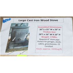 LARGE STEEL WOOD STOVE