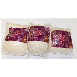 LOT OF 3 CREAM 1LB BAGS  OF 100% ACRYLIC YARN