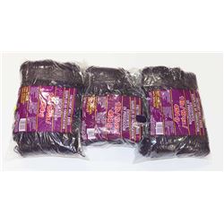 LOT OF 3 PURPLE 1LB BAGS  OF 100% ACRYLIC