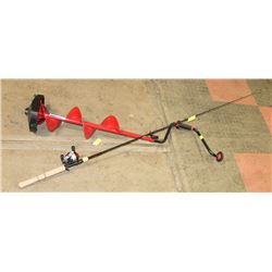 UGLY STICK FISHING ROD WITH RHINO REEL AND ICE