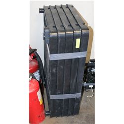 HEAVY DUTY PLASTIC SHELVES.