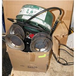 LOT OF 3 PROPANE HEATERS WITH TIGER TORCH