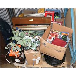 PALLET OF ASSORTED MISC INCL CABLE, COMICS,