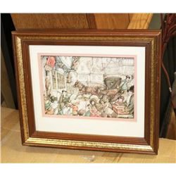 FRAMED OLD TIMEY ENGLAND, ANTON PIECK 3D PICTURES.