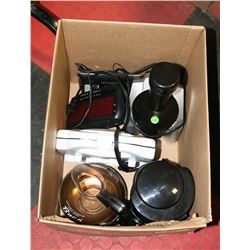 BOX OF KITCHEN MISC INCL TONANAS MACHINE, WAFFLE