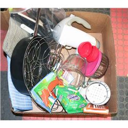 LARGE BOX W/HOUSEHOLD ITEMS INCL.