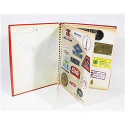 ALBUM OF ASSORTED OIL FIELD STICKERS