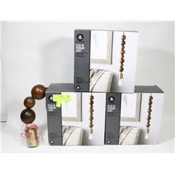 LOT OF 3 PLUG IN PENDANT LIGHTS.