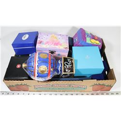 BARBIE MUSIC BOX & MICKEY MOUSE BOX, NEW RING