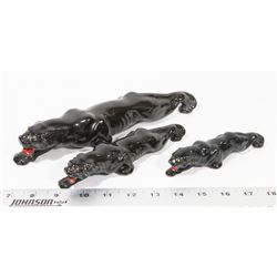 SET OF 3 PANTHERS.