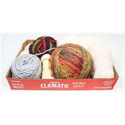 ASSORTED WOOL YARN BLENDS FLAT