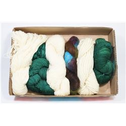 ASSORTED WOOL YARN BLENDS FLAT