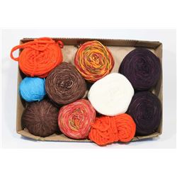 ASSORTED WOOL YARN BLENDS FLAT