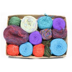 ASSORTED WOOL YARN BLENDS FLAT