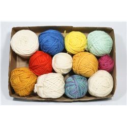 ASSORTED WOOL YARN BLENDS FLAT