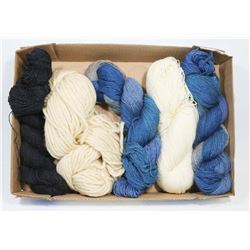 ASSORTED WOOL YARN BLENDS FLAT