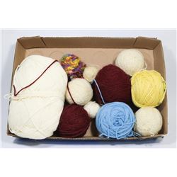 ASSORTED WOOL YARN BLENDS FLAT