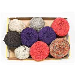 ASSORTED WOOL YARN BLENDS FLAT