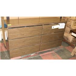 NEW BIANCO BROWN GLOSS 207-601-04 6 DRAWER