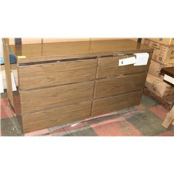 NEW BIANCO BROWN GLOSS 207-601-04 6 DRAWER
