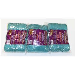 LOT OF 3 TEAL 1LB BAGS  OF 100% ACRYLIC