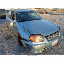 2004 - HYUNDAI ACCENT//SALVAGE TITLE