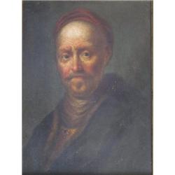 D’après/After REMBRANDT, Harmensz Van Rijn, 1606-1669. “Portrait d’Homme”.