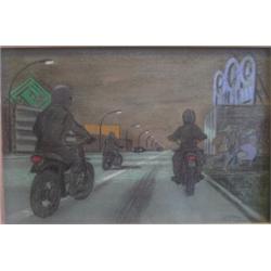 SURREY, Phillip Henry Howard, R.C.A., 1910-1990. “Les Motards”.