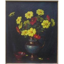 SHERRIFF-SCOTT, Adam, R.C.A., 1887-1980. “Nature Morte”. Huile sur toile, signée.