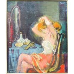 GOLDBERG, Eric, 1890-1969. “Morning”. Huile sur toile, signée.