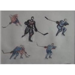 SURREY, Phillip Henry Howard, R.C.A., 1910-1990. “Hockey Players”.