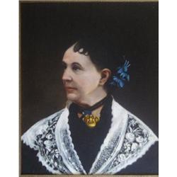 GADBOIS, Louis V., Act. 1879-1904. “Portrait of a Lady wearing a Shawl”.