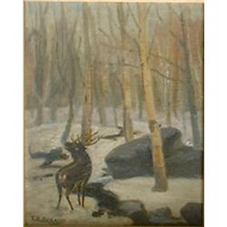 RENAUD, Toussaint Xénophon, 1860-1946. “Au Lac des Iles”.