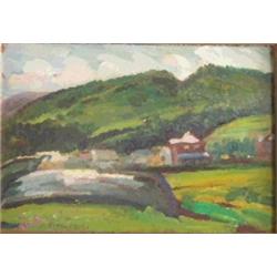 BERCOVITCH, Alexander, 1893-1951. “Paysage d’Été”. Huile sur panneau, signée.