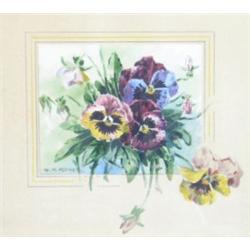 MITCHELL, Willard Morse, 1881-1953. “Nature Morte”. Aquarelle, signée.