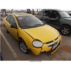 2004 - DODGE NEON//REBUILT SALVAGE