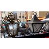 Image 3 : TWO ELECTRIC OUTDOOR LANTERNS ANDBRASS AND GLASS LANTERN